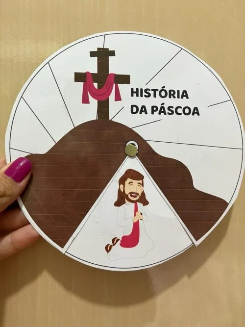 Disco da Páscoa + Atividade de colorir