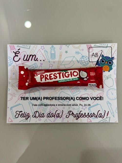 Cartão prestígio dia do(a) professor(a)