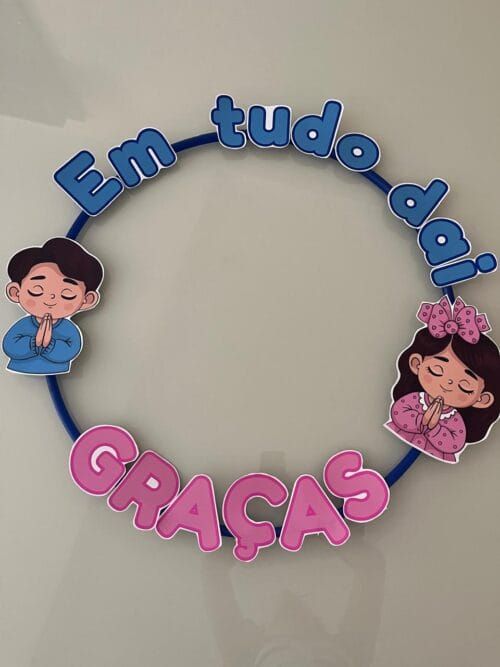 Moldura para Bambolê- Em tudo dai graças