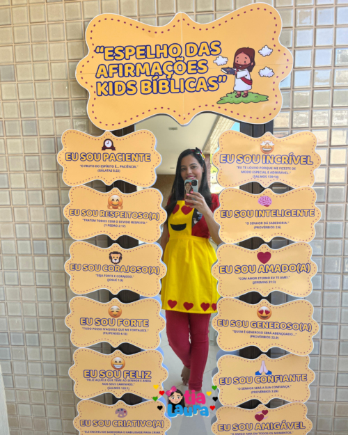 Espelho das Afirmações Kids Bíblicas