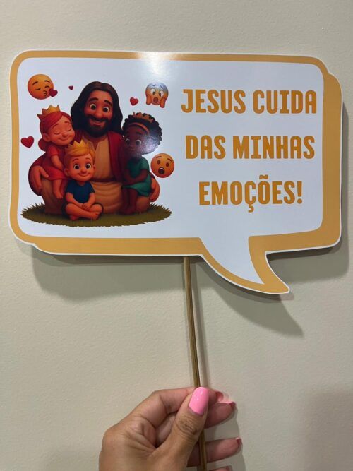 Plaquinhas Setembro Amarelo-(Jesus cuida das minhas emoções)