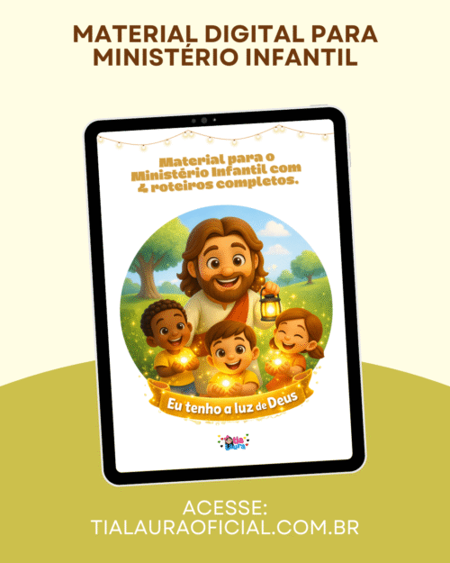 Material- Eu tenho a luz de Deus +  Bônus Painel decorativo